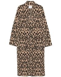Laneus - Abrigo Con Estampado De Leopardo - Lyst