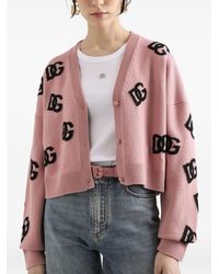 Dolce & Gabbana - Dg-Intarsia Cardigan - Lyst