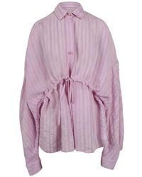 Thelatest - Dalida Striped Shirt - Lyst