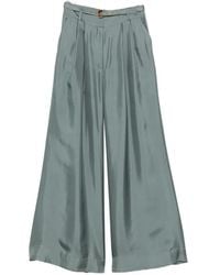 Zimmermann - Silk Wide-Leg Trousers - Lyst