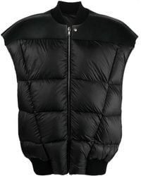 Rick Owens - Chaleco Acolchado Con Cremallera - Lyst