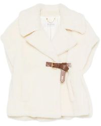Max Mara - Teddy Cape Van Alpaca En Wol - Lyst