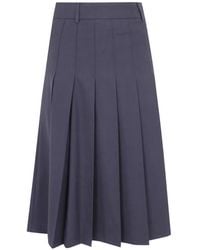 DUNST - Pleated Midi Skirt - Lyst