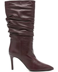 Via Roma 15 - 80 Mm Kalfsleren Pumps Met Puntige Neus - Lyst