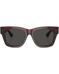 Burberry - Karierte Sonnenbrille Im Wayfarer-Design - Lyst