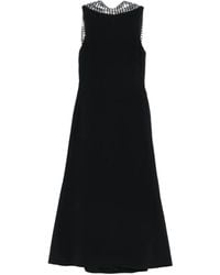 David Koma - Mouwloze Midi-Jurk Met Verfraaide Kraag - Lyst