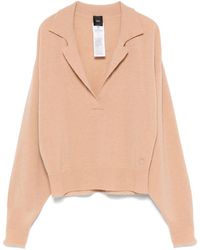 Pinko - Cashmere-Blend Embroidered Knitted Sweater - Lyst