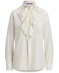 Ralph Lauren - Ruffled-Collar Shirt - Lyst