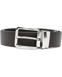 Canali - Grained Buckle Belt - Lyst