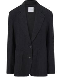 LA PISCINE - Single-Breasted Linen Blazer - Lyst