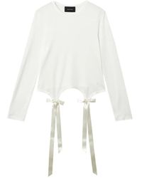 Simone Rocha - Bow-Detail Long-Sleeve T-Shirt - Lyst