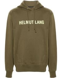 Helmut Lang - Logo-Print Cotton Hoodie - Lyst