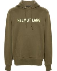 Helmut Lang - Logo-Print Cotton Hoodie - Lyst