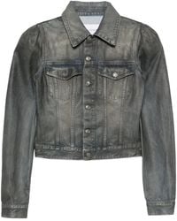 7 For All Mankind - Veste En Jean À Manches Bouffantes - Lyst