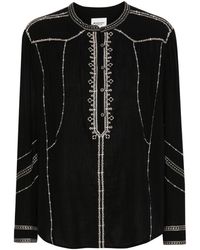 Isabel Marant - Pelson Embroidered Cotton Blouse - Lyst