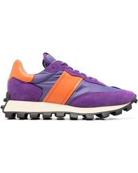 Tod's - 1t Suede Trim Leather Sneakers - Lyst
