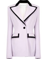 Nina Ricci - Blazer Met Fluwelen Afwerking - Lyst
