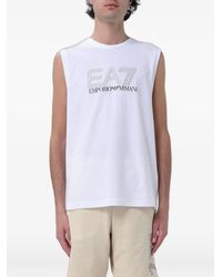 EA7 - Visibility Logo-Print Cotton Tank - Lyst