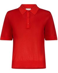 Loulou de Saison - Migo Button Ribbed Polo Shirt - Lyst
