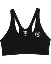 Sporty & Rich - Srhwc Logo Cropped Sports Bra - Lyst