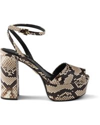 Prada - Sandales Ayers À Plateforme Imprimées Python - Lyst