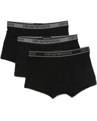 Emporio Armani - Set aus drei Boxershorts mit Logo-Bund - Lyst