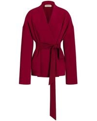 Alberta Ferretti - Collarless Wrap Coat - Lyst