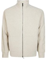 Altea - Cardigan En Maille Gaufrée À Fermeture Zippée - Lyst