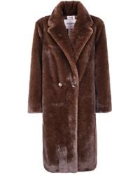 VALENTINI 1972 - Double-Breasted Faux-Fur Coat - Lyst