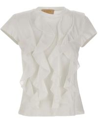 Kaos - Camiseta con detalle de volantes - Lyst