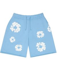 DENIM TEARS - Wreath Cotton Shorts - Lyst