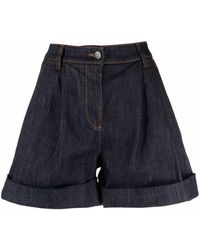 P.A.R.O.S.H. - Jeans-Shorts mit weitem Bein - Lyst