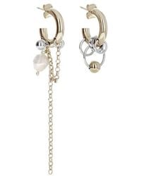Justine Clenquet - Nathan Asymmetric Pearl-Embellished Earrings - Lyst