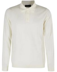 Roberto Collina - Long-Sleeve Buttoned Polo Shirt - Lyst