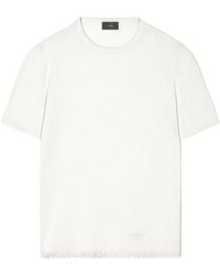 Alanui - Ausgefranstes T-Shirt aus Leinen - Lyst