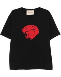 Valentino Garavani - Panther-Print Cotton T-Shirt - Lyst