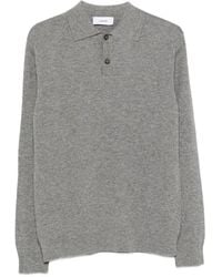Lardini - Fine-Knit Long-Sleeve Polo Shirt - Lyst