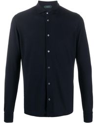 Zanone Regular-fit Cotton Shirt - Blue