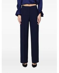 Hanita - Pressed-Crease Straight-Leg Trousers - Lyst