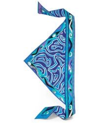 PUCCI - Labirinto-Print Silk Triangle Scarf - Lyst