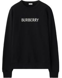 Burberry - Logo Printed Crewneck Sweatshirt - Lyst