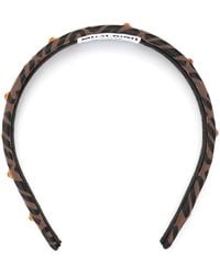 Moschino - Logo-Jacquard Crystal-Embellished Headband - Lyst