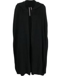 Rick Owens - Cardigan Lungo Con Cappuccio - Lyst