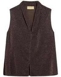Momoní - Kiri Bis Lurex-Knit Pleated Tank Top - Lyst