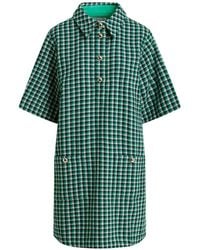 Essentiel Antwerp - Checked A-Line Mini Dress - Lyst