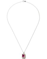 Bleue Burnham Collier The Rose en or 9ct à pendentif - Métallisé