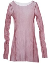 Cortana - T De Tul Sheer Long-Sleeve Top - Lyst