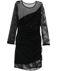 Pinko - Sequin-Embellished Mesh-Upper Mini Dress - Lyst