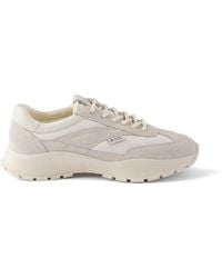 Prada - Mesh Fabric And Suede Sneakers - Lyst