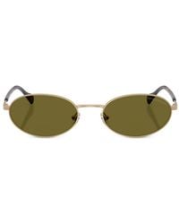 Emporio Armani - Ida Oval-Frame Sunglasses - Lyst